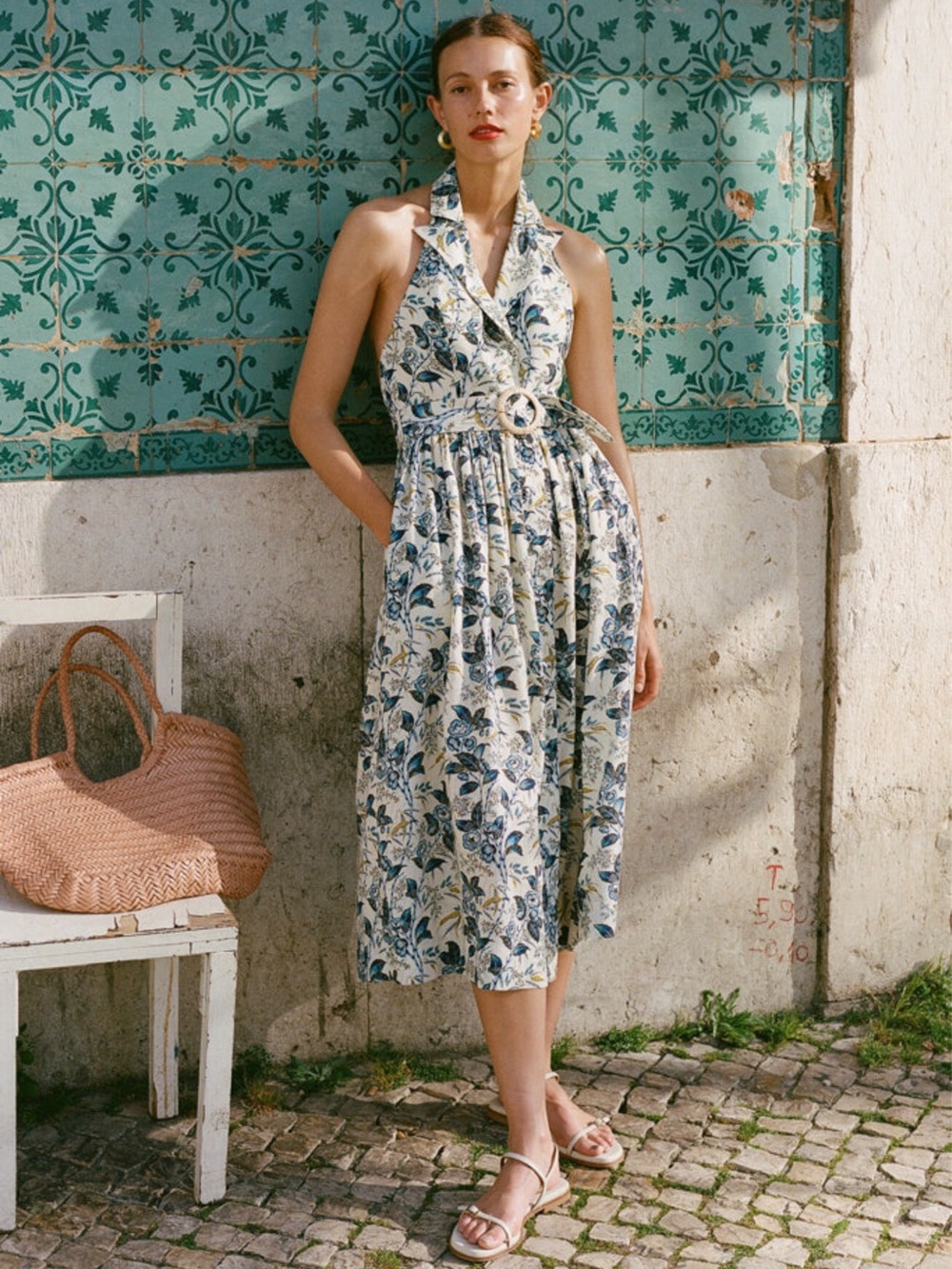 NWT Tuckernuck Lena Midi Dress in Blue Chintz Size 4